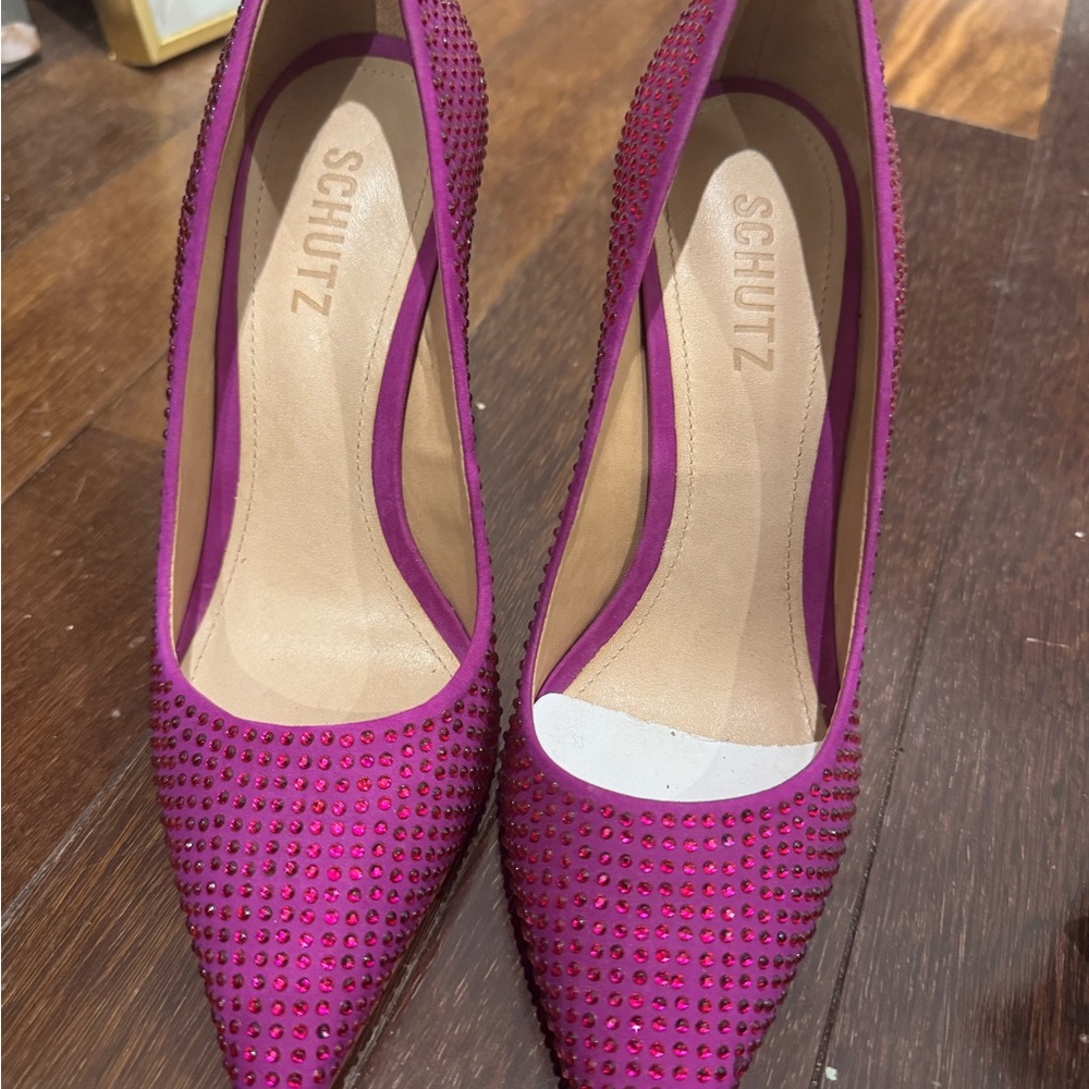 Schutz Women's Pink Studded Heels
